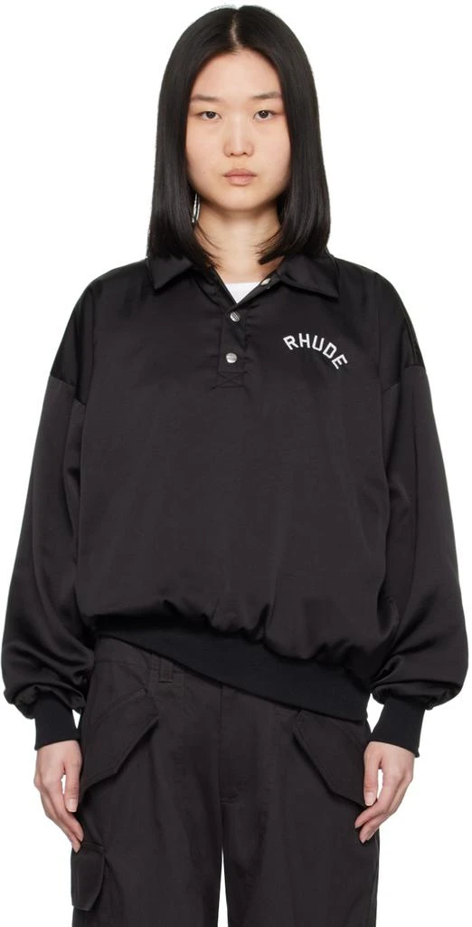 Rhude Black Rugby Polo 1