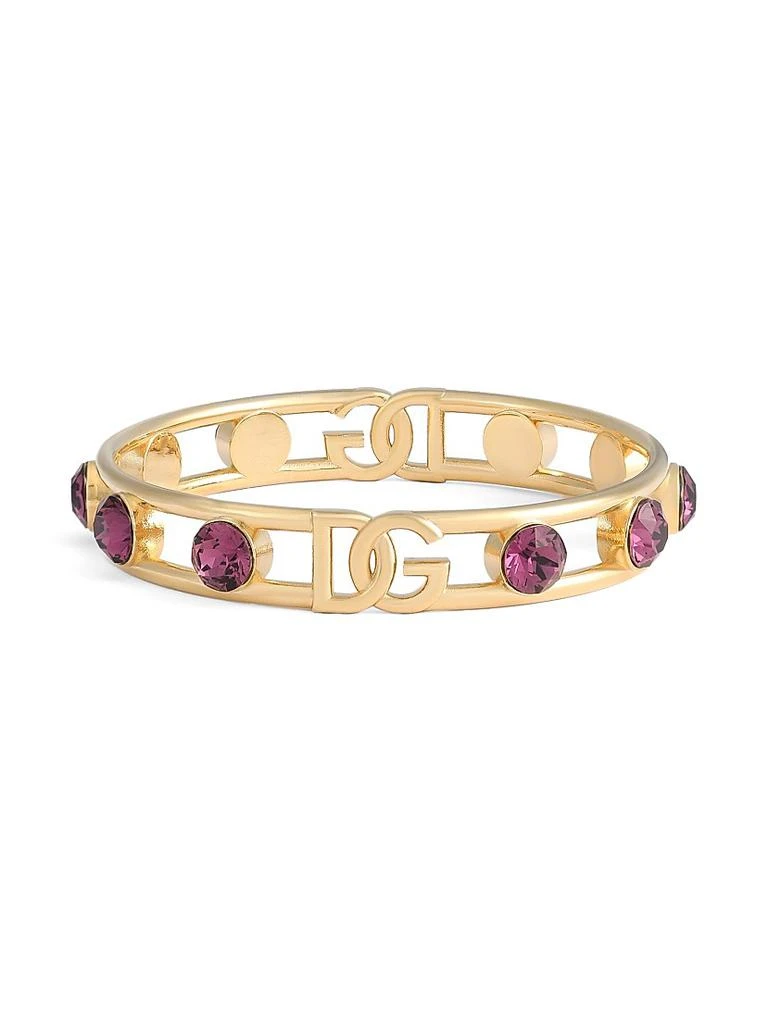 Dolce 
Gabbana Goldtone 
Glass Crystal Wide Bangle 3