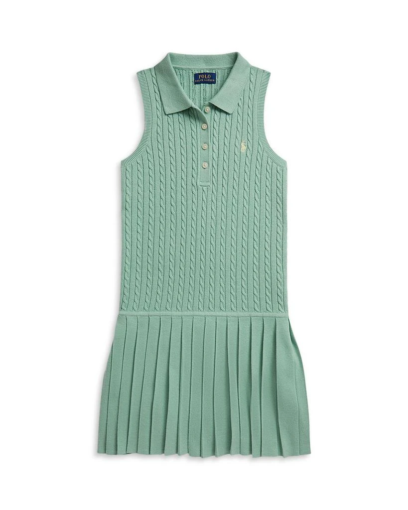 Ralph Lauren Girls' Mini Cable Cotton Polo Dress - Big Kid