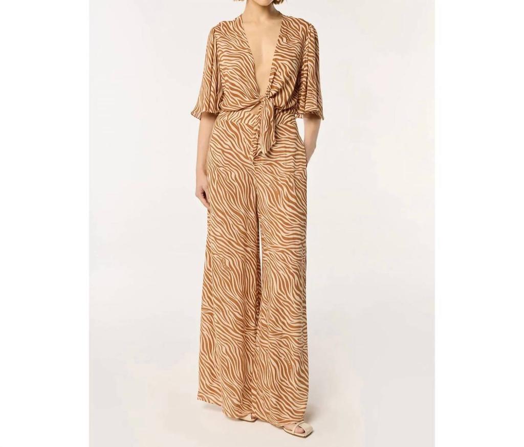 Poupette St Barth Celie Jumper In Choco Zebra