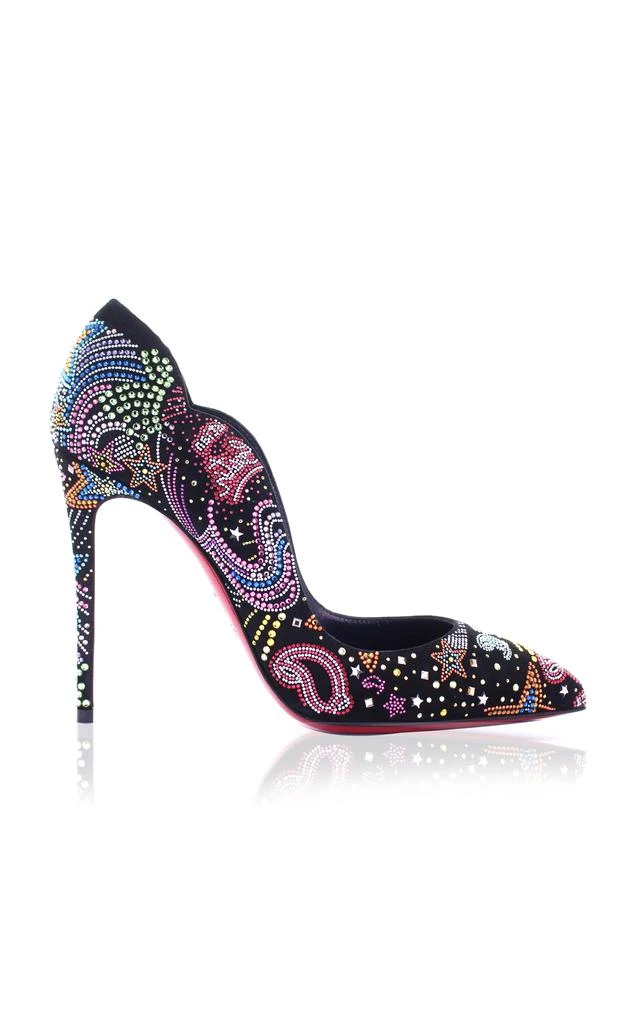 Christian Louboutin Christian Louboutin - Hot Chick 100mm Crystal-Embellished Leather Pumps - Multi - IT 37 - Moda Operandi 1