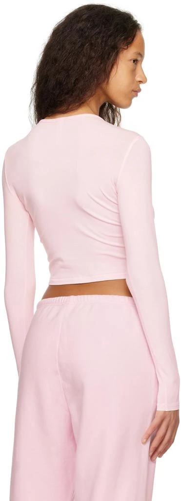 SKIMS Pink New Vintage Cropped Long Sleeve T-Shirt 3