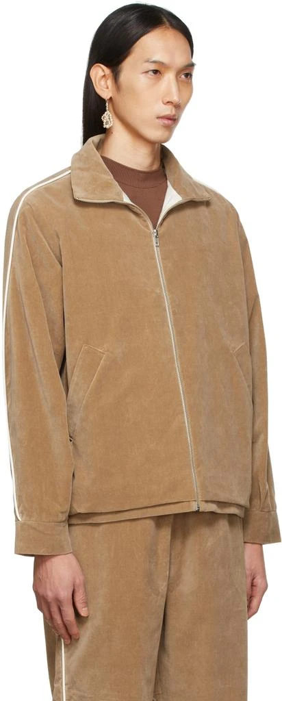 Camiel Fortgens Tan Velvet Track Jacket 2