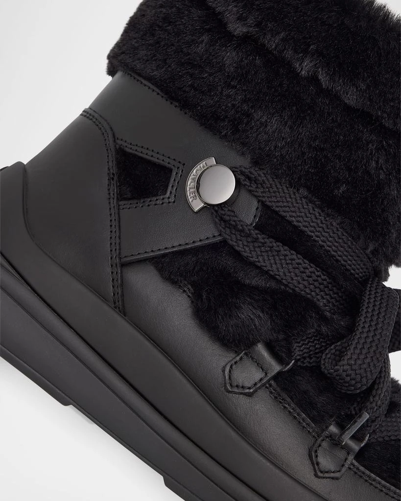 Moncler Insolux Leather Faux Fur Snow Boots 4
