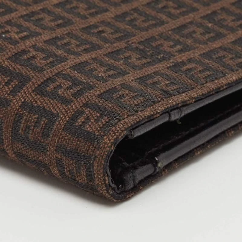 Fendi Fendi Black/Tobacco Zucca Canvas Bifold Wallet 12