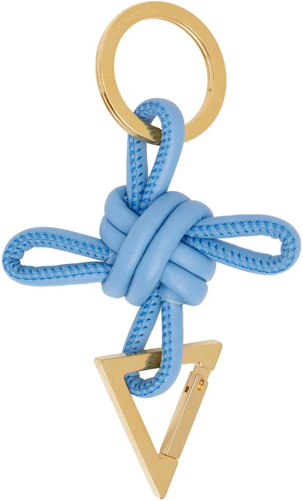 Bottega Veneta Blue Triangle Key Ring 2