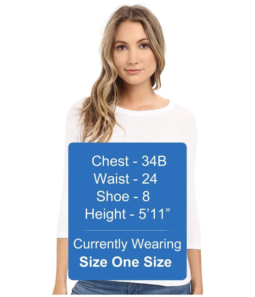 Michael Stars Shine Dora 3/4 Sleeve Crew Neck Shirt 5