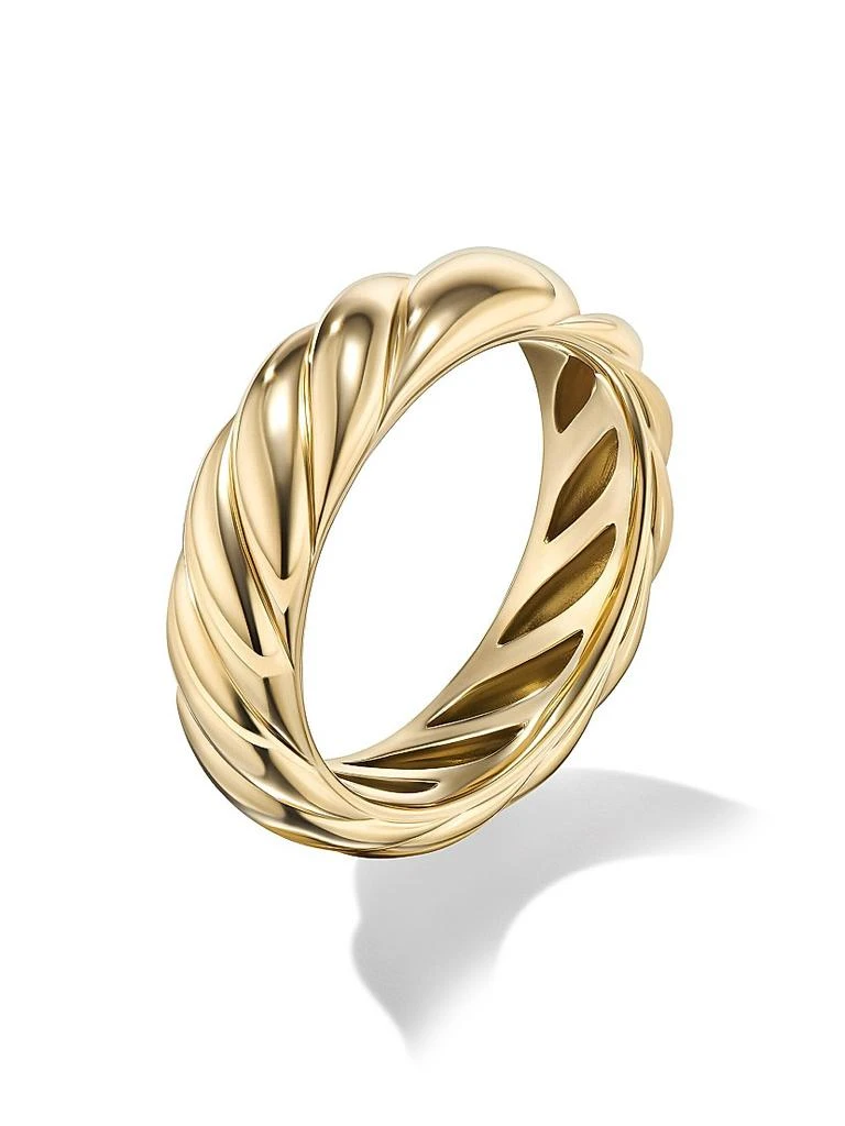 David Yurman Sculpted Cable Band Ring In 18K Yellow Gold 3