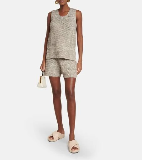 Jil Sander Open-knit cotton-blend shorts 2