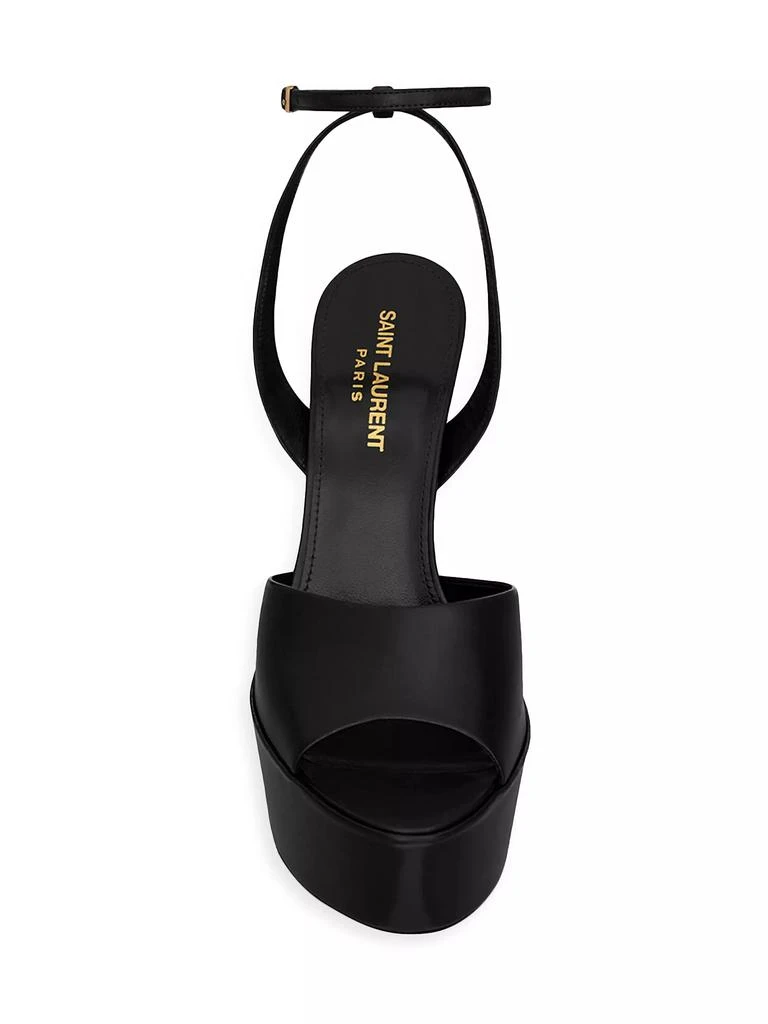 Yves Saint Laurent Jodie Platform Sandals in Shiny Leather 3