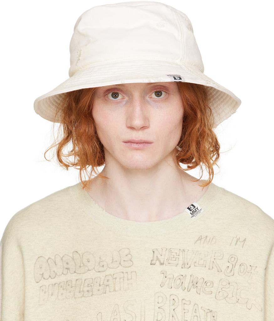 Maison MIHARA YASUHIRO White CA4LA Edition Bucket Hat