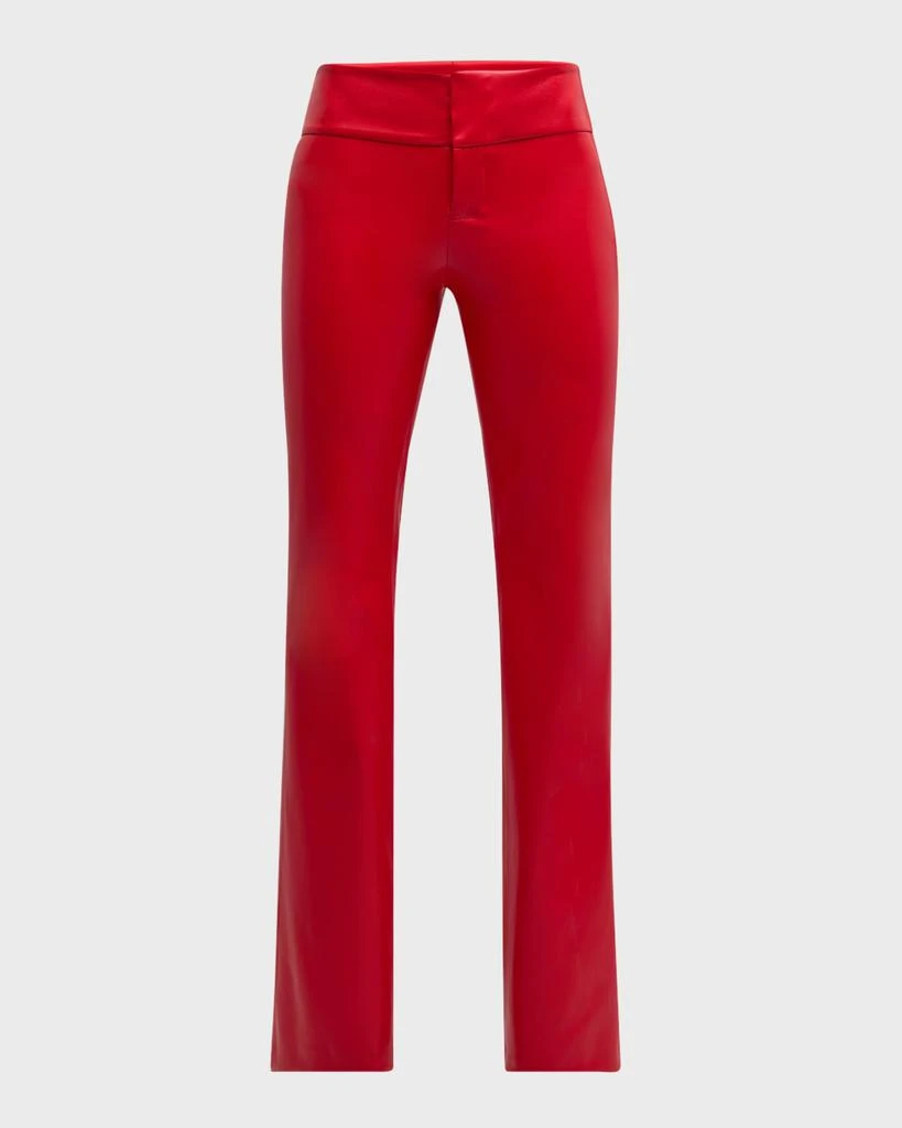Alice + Olivia Olivia Vegan Leather Bootcut Pants 2