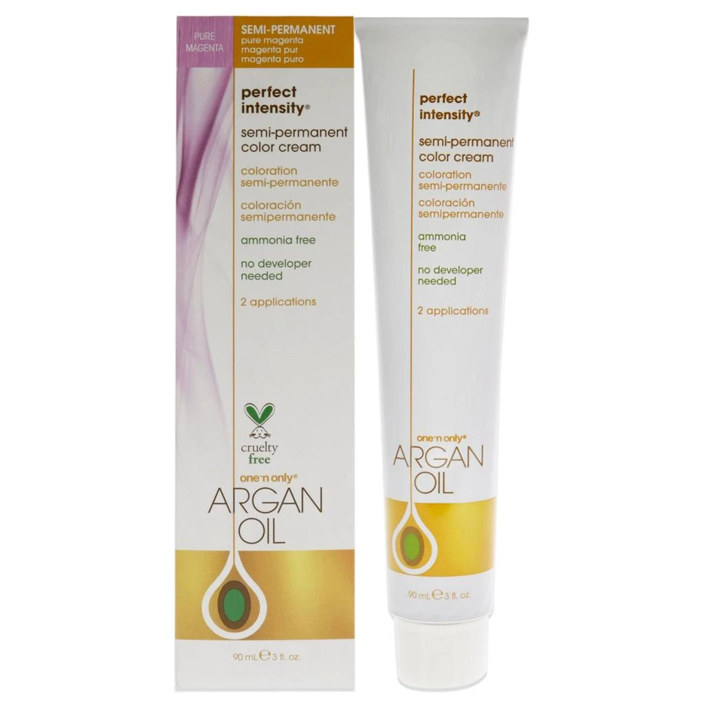 One n Only Argan Oil Perfect Intensity Semi-Permanent Color Cream - Pure Megenta by  for Unisex - 3 oz Hair Color 1