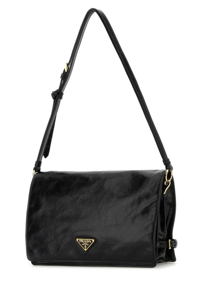 Prada BLACK LEATHER MEDIUM SHOULDER BAG 2