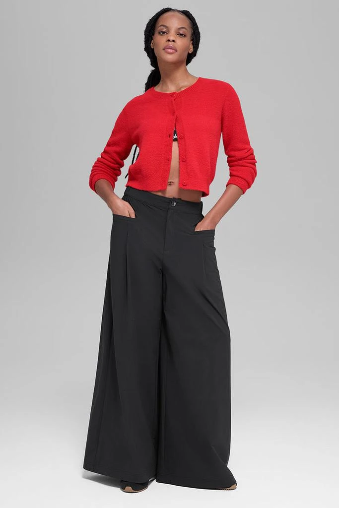 Alo Main Act Wide Leg Trouser - Black 1