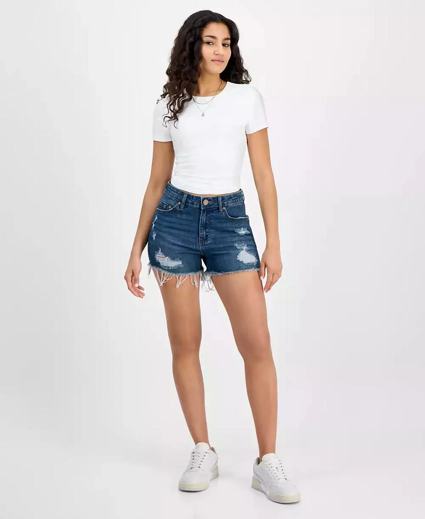 Indigo Rein Juniors' Frayed-Hem Destructed Shorts 1