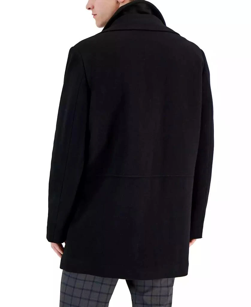 Calvin Klein Men's Classic Fit Black Wool Blend Overcoat 2