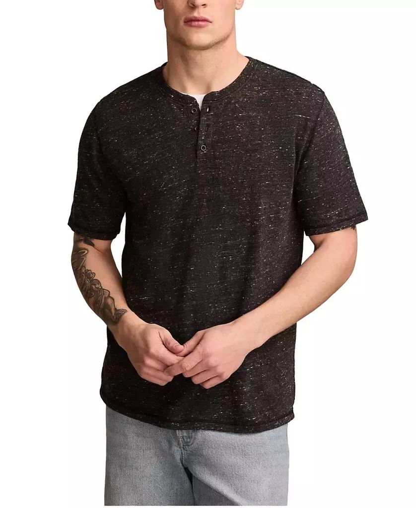 Lucky Brand Men's Linen Short Sleeve Henley Shirt 1