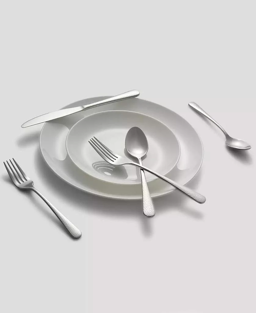Cambridge Silversmiths Keene Hammered Mirror 20-Piece Flatware Set, Service for 4 3