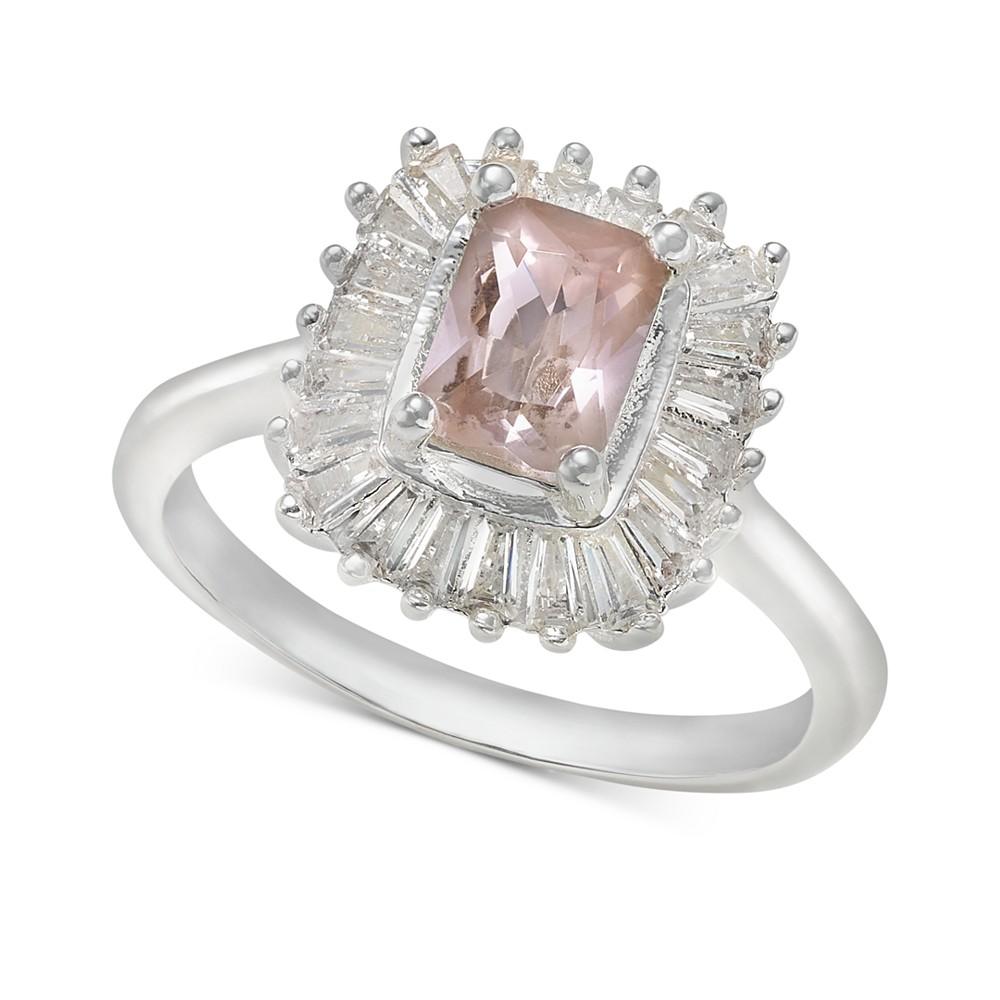 Charter Club Silver-Tone Pink Halo Crystal Ring, Created for Macy's