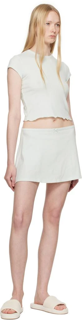 SKIMS Blue Drop Needle Pointelle Baby T-shirt 4