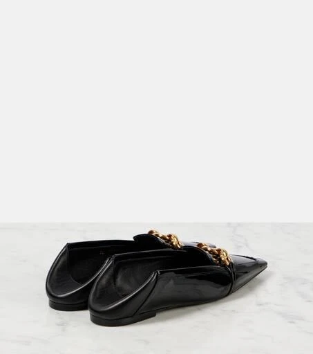 Yves Saint Laurent Le Maillon convertible patent leather mules 2