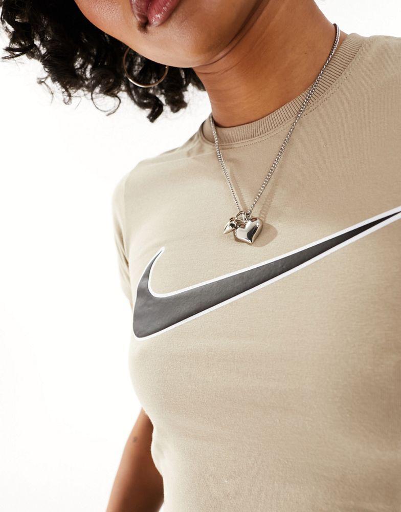 Nike Nike Streetwear baby tee in light brown