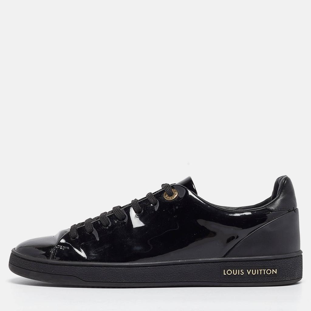 Louis Vuitton Louis Vuitton Black Patent Leather Frontrow Sneakers Size 37.5