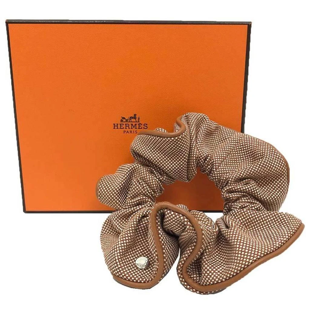 Hermes gold Cotton Leather Scrunchie (Pre-Owned) 2
