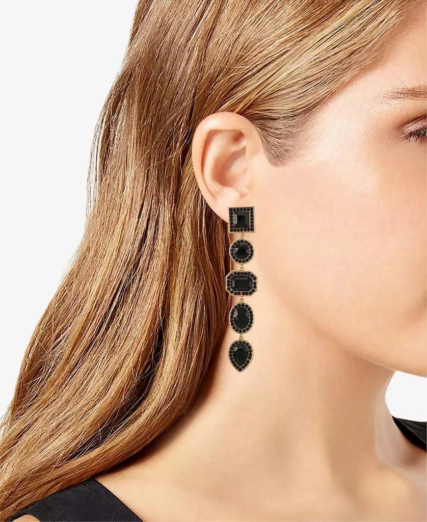 GUESS Rhinestone Gold-Tone Linear Clip Statement Earrings (Also Available in Silver-Tone) 3