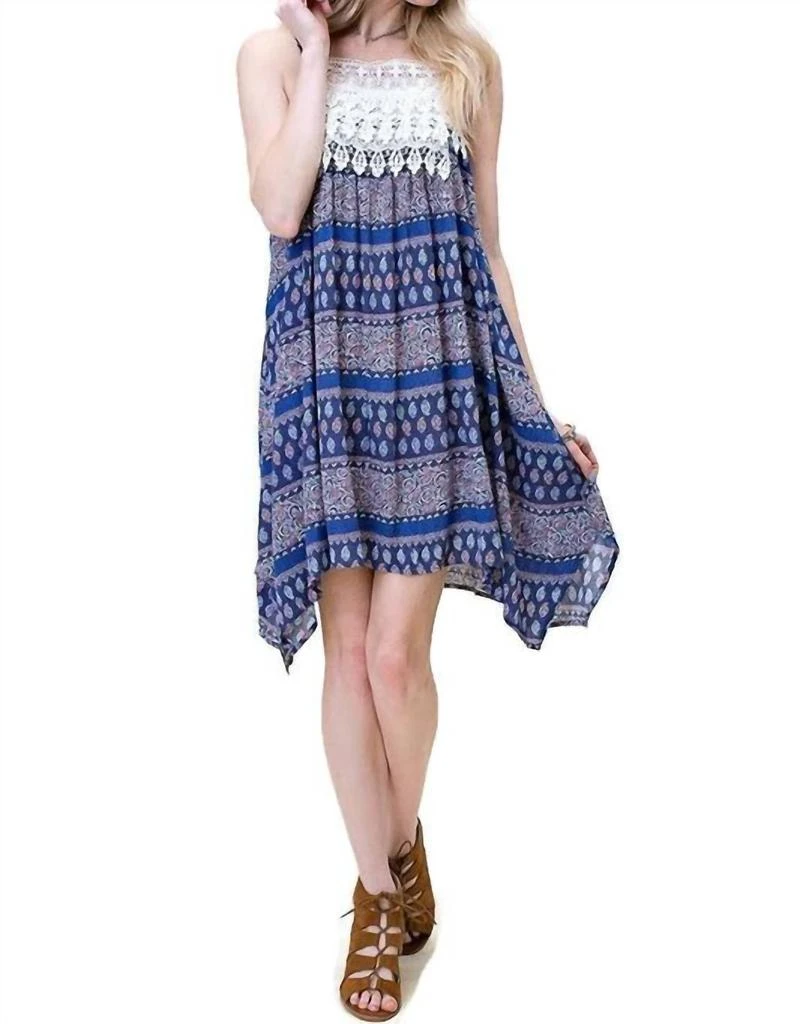 blue and black or yellow and gold dress Aztec Sun Midi Dress | Compania Fantastica main image 1
