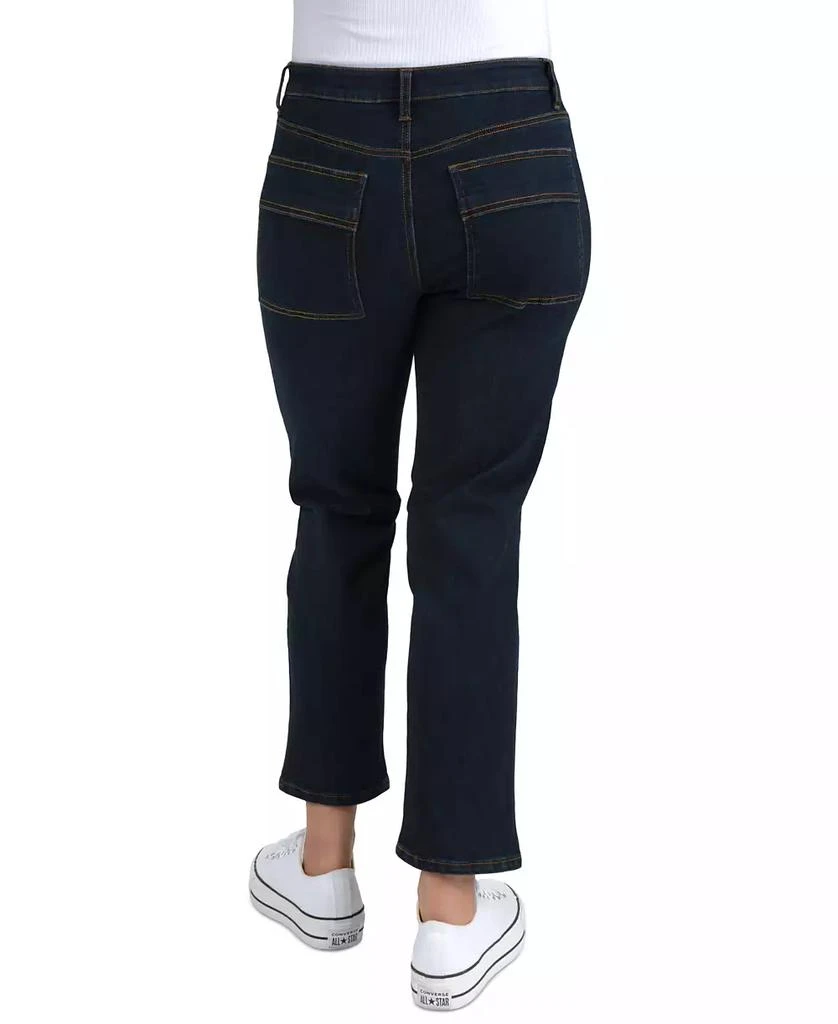 Indigo Rein Juniors' High-Rise Seamed Straight-Leg Jeans 2