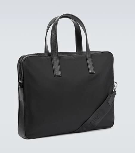 Prada Re-Nylon leather-trimmed briefcase 5