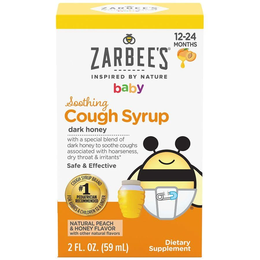 ZarBee's Naturals Baby Soothing Cough Syrup Natural Peach & Honey