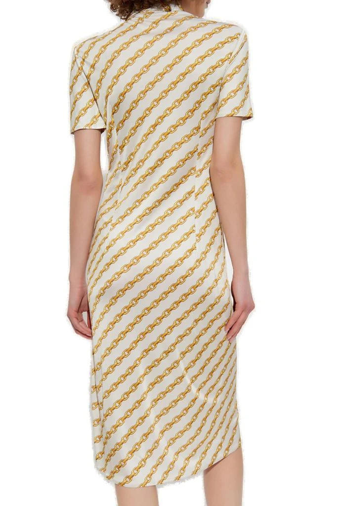 Versace Versace Chain-Printed Button-Up Midi Dress 3