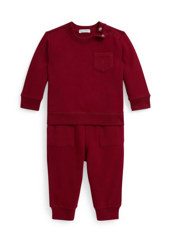 Ralph Lauren Baby Boys Waffle-Trim Sweatshirt
Jogger Pant Set