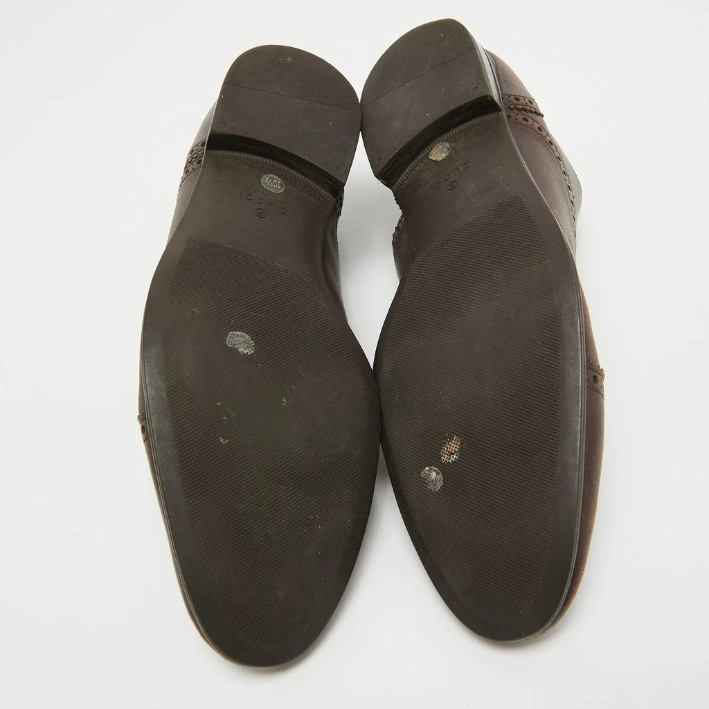 Gucci Gucci Brown Leather Lace Up Brogue Oxfords Size 44.5 6