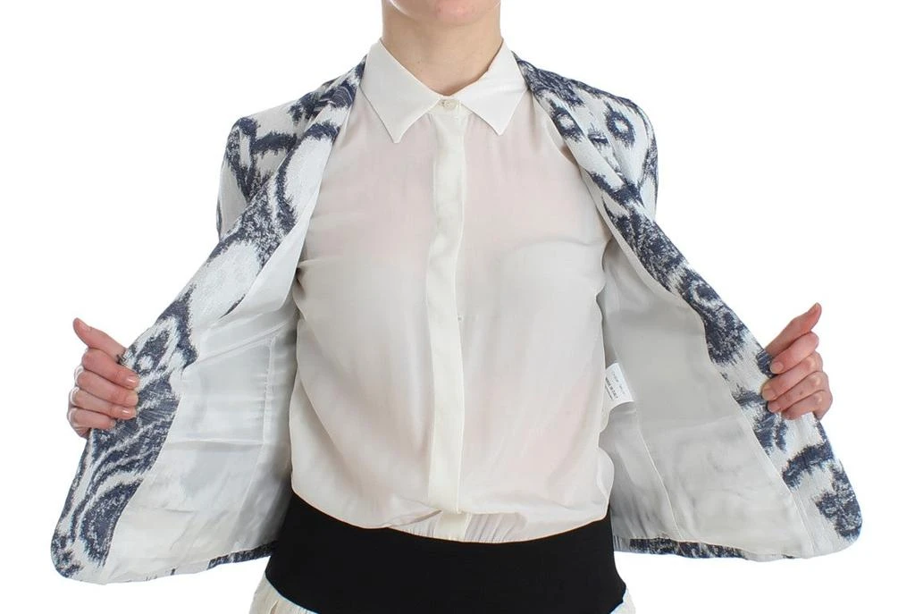 CHRISTIAN PELLIZZARI Christian Pellizzari Elegant Two-Tone Blue Short Blazer 7