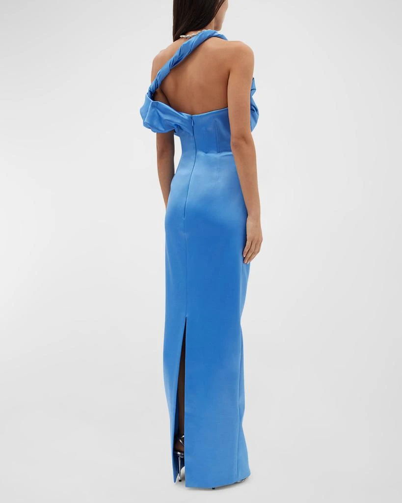 RACHEL GILBERT Larna Draped One-Shoulder Column Gown 3