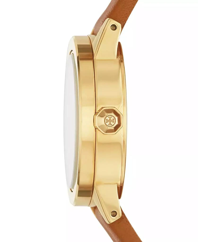 Tory Burch Women's Gigi Luggage Leather Strap Watch 28mm Interchangeable Set 2