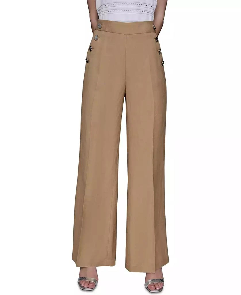 Karl Lagerfeld Paris Women's Linen-Blend Sailor Pants 2