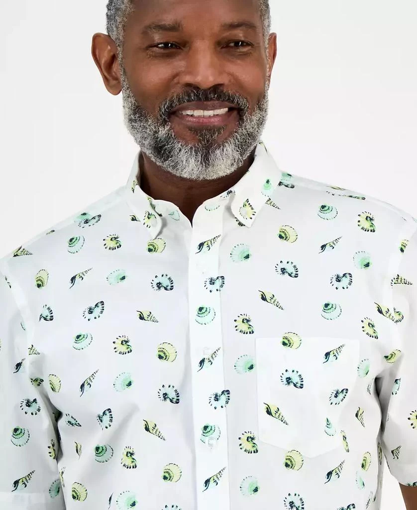 Club Room Men's Short Sleeve Seashell Print Button-Down Shirt, Exclusively at Macy's 3