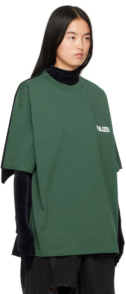 Vetements Green 'Polizei' & 'Securite' Double T-Shirt 2