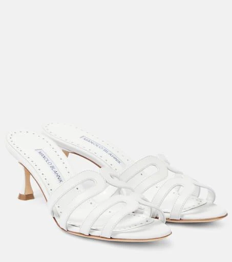 Manolo Blahnik Ahwak 50 leather mules 1