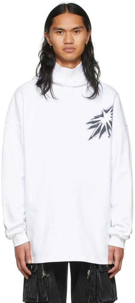 We11done White Cotton Hoodie 1