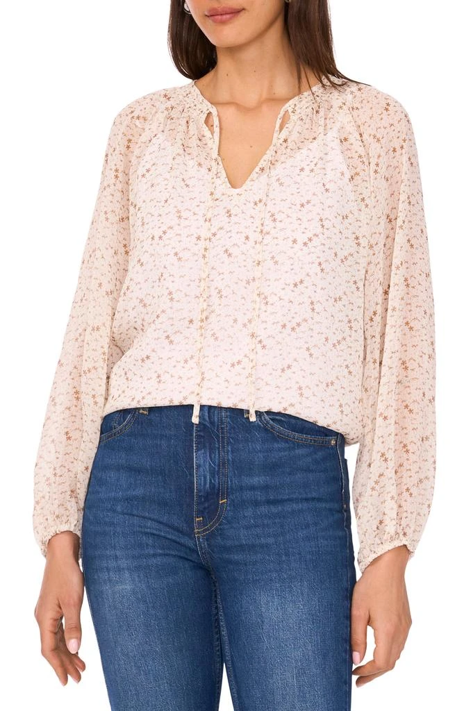 Vince Camuto Abstract Print Long Sleeve Top
