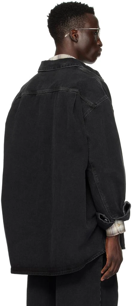 Hed Mayner Black Patch Pocket Denim Shirt 3