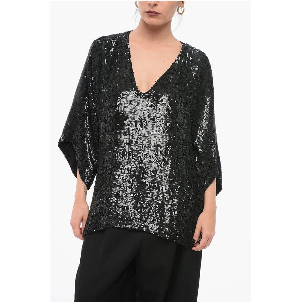 Parosh Long Sleeved Top With Allover Women's Sequins