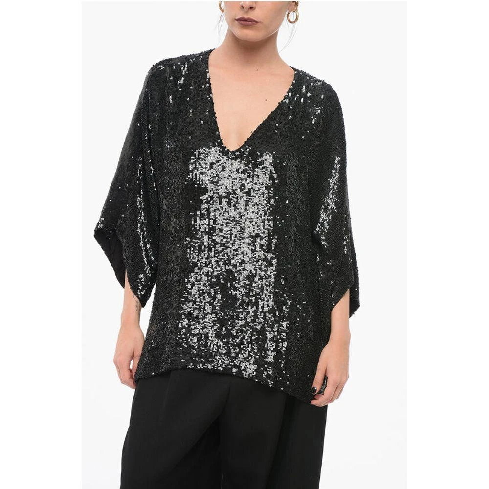 Parosh Long Sleeved Top With Allover Women's Sequins 1