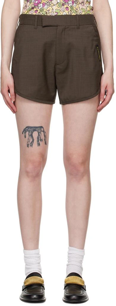 Martine Rose Brown Tailored Shorts 1